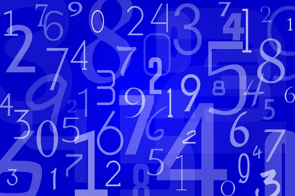 Numbers Blue Background — Stock Photo, Image