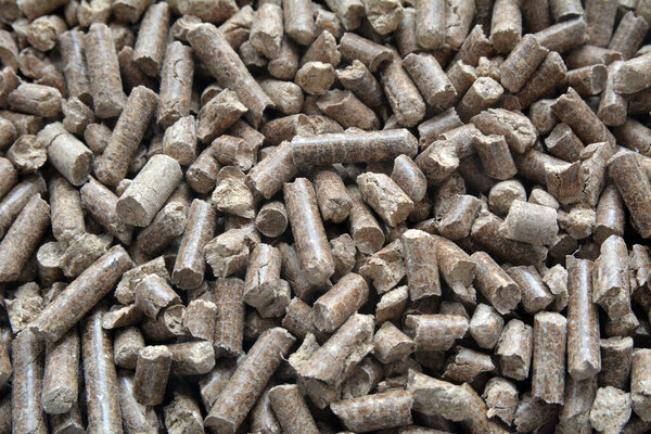 Wood bioenergy pellets texture