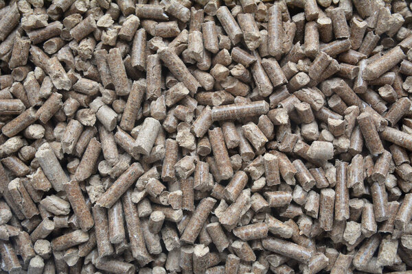 close up of wooden pellets for use as background