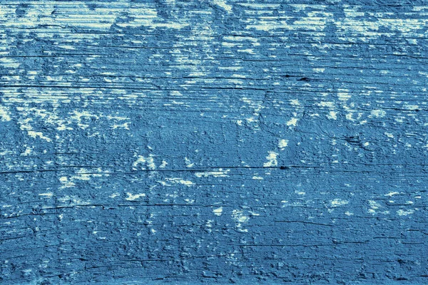 Old Wooden Background Peeling Blue Paint — Stock Photo, Image
