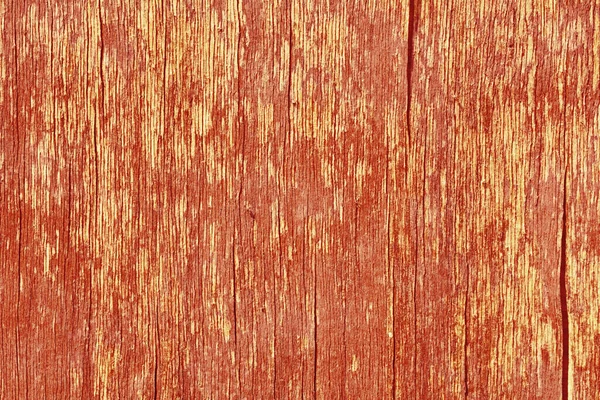 Houten Achtergrond Met Rode Verf Peeling — Stockfoto
