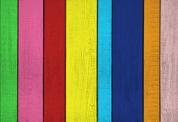 彩色木板木制背景 — 图库照片