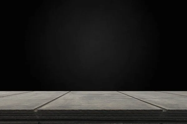 Quarto Interior Com Piso Madeira Parede Cimento Preto — Fotografia de Stock