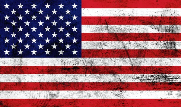 Amerikai Zászló Háttér Grunge Stílus — Stock Fotó