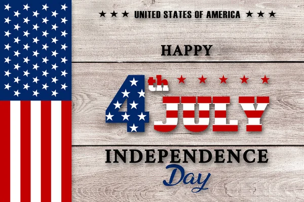 Juli Unabhängigkeitstag Bundesfeiertag Den Vereinigten Staaten — Stockfoto