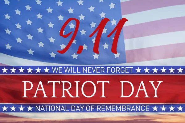 Usa Patriot Day Banner Pozadí — Stock fotografie