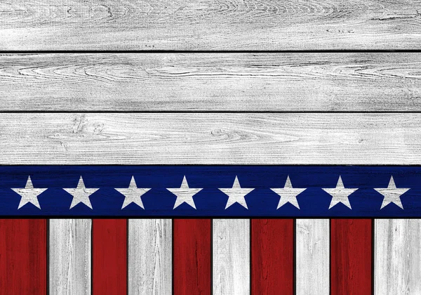アメリカ国旗のコンセプト木製背景 — ストック写真