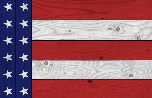 Verenigde Staten Vlag Concept Houten Achtergrond — Stockfoto