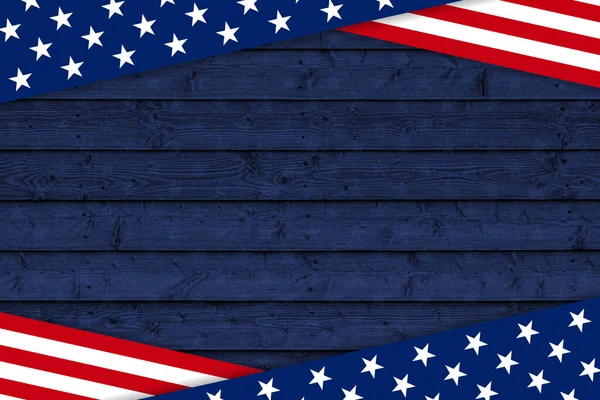 Usa Vlajka Koncept Dřevěné Pozadí — Stock fotografie