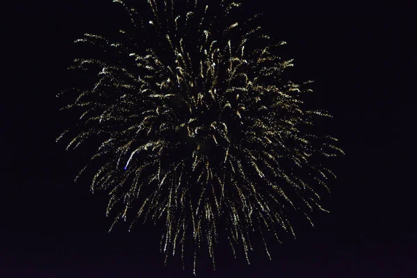 Bellissimi Fuochi Artificio Nel Cielo Notturno — Foto Stock
