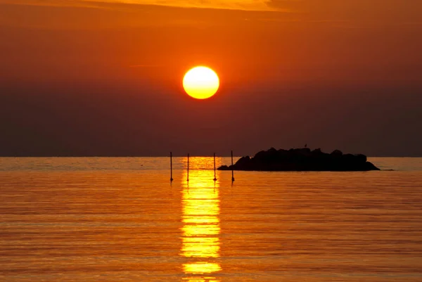 stock image picturesque view of beautiful sunset at sea