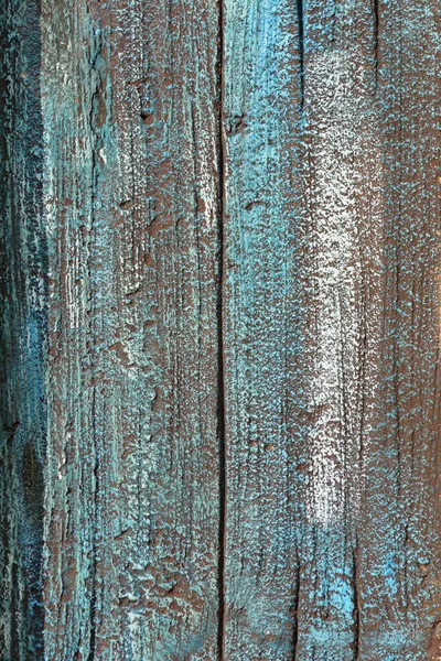 Alter Holzhintergrund Mit Abblätternder Blauer Farbe — Stockfoto