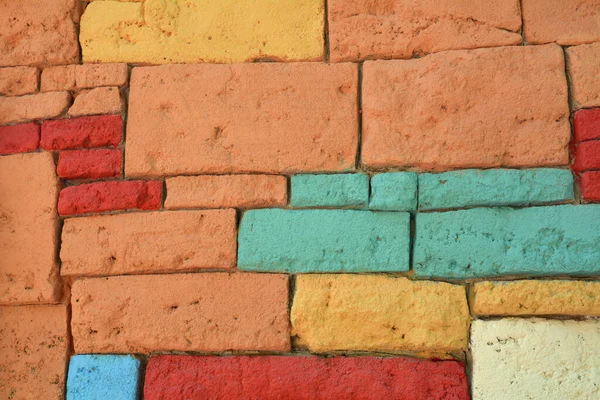colorful brick wall background, texture