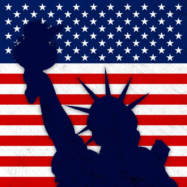 Usa Hintergrund Mit Der Freiheitsstatue — Stockfoto