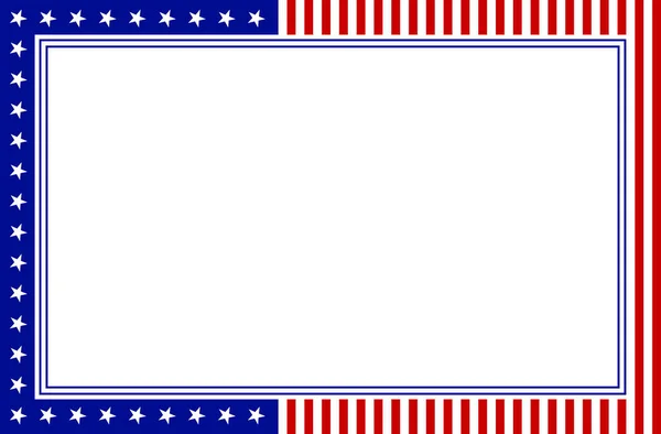 Usa Sfondo Cornice Astratta Con Elementi Della Bandiera Americana — Vettoriale Stock