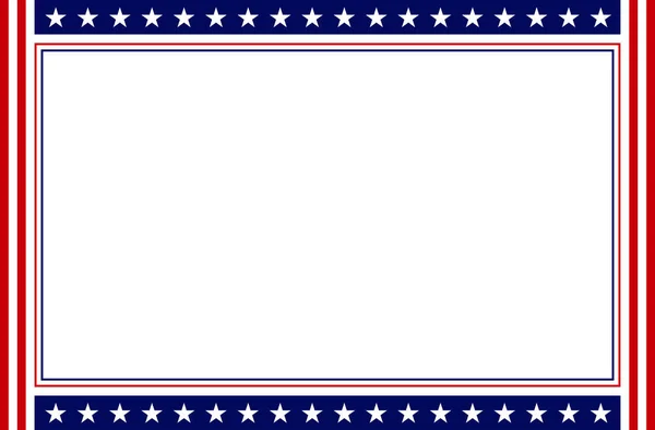 Usa Abstracte Frame Achtergrond Met Elementen Van Amerikaanse Vlag — Stockvector