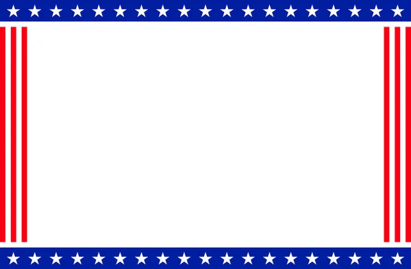 アメリカの旗の要素を持つ抽象的なフレームの背景 — ストックベクタ