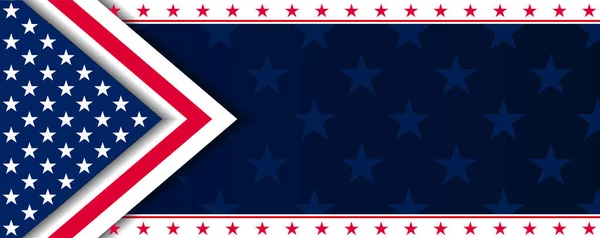Amerikaanse Achtergrond Met Elementen Van Amerikaanse Vlag — Stockvector