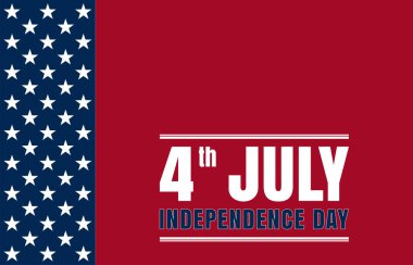 4 Temmuz bağımsızlık günü vektör illüstrasyonu