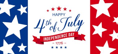 4 Temmuz bağımsızlık günü vektör illüstrasyonu