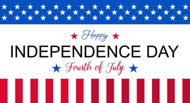 4 Temmuz bağımsızlık günü vektör illüstrasyonu