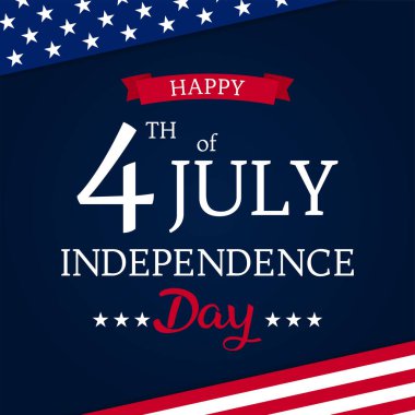 4 Temmuz bağımsızlık günü vektör illüstrasyonu