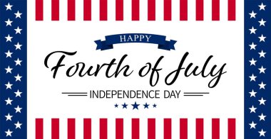 4 Temmuz bağımsızlık günü vektör illüstrasyonu