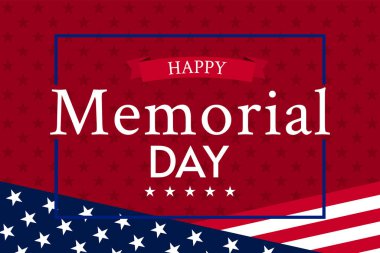 ABD Anma Günü Vektör İllüstrasyonu