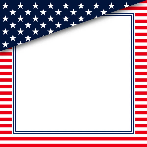 Usa Abstraktní Rámec Pozadí Prvky Americké Vlajky — Stockový vektor