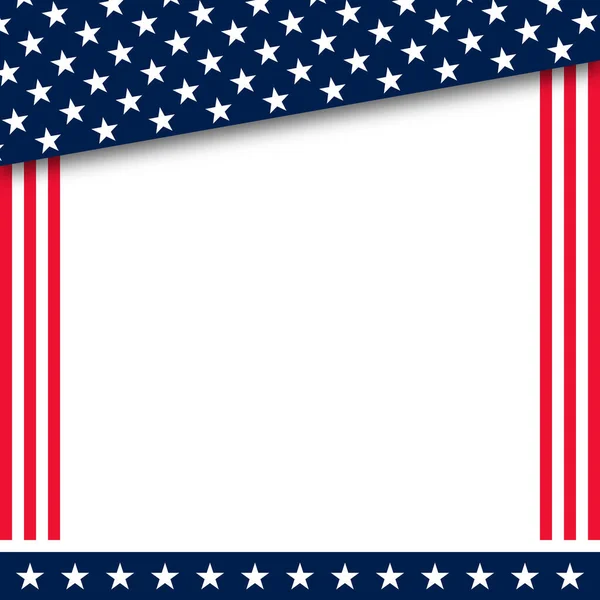 Usa Abstrakt Ram Bakgrund Med Inslag Den Amerikanska Flaggan — Stock vektor