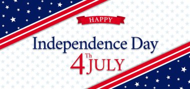 4 Temmuz bağımsızlık günü vektör illüstrasyonu