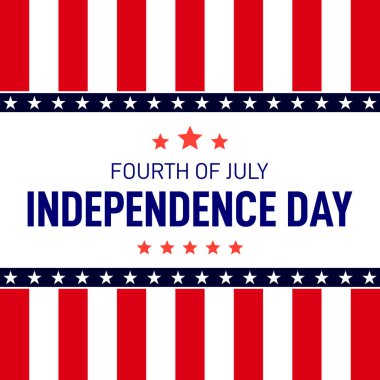 4 Temmuz bağımsızlık günü vektör illüstrasyonu