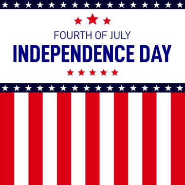 4 Temmuz bağımsızlık günü vektör illüstrasyonu