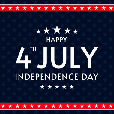 4 Temmuz bağımsızlık günü vektör illüstrasyonu