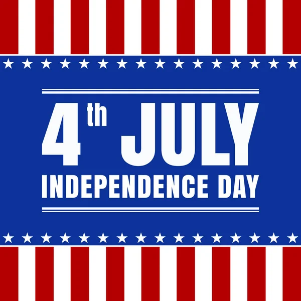 Julho Independência Dia Vetor Ilustração —  Vetores de Stock