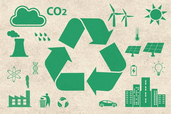 Respetuoso Del Medio Ambiente Reciclar Signo —  Fotos de Stock