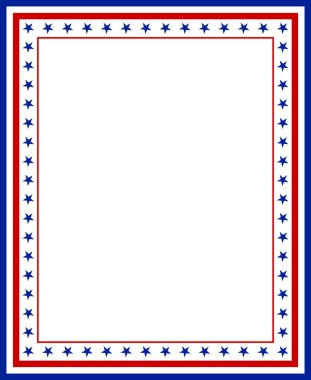 Amerikan bayrağı unsurları ile ABD soyut çerçeve arka planı