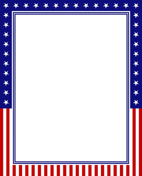Usa Abstrakter Rahmenhintergrund Mit Elementen Der Amerikanischen Flagge — Stockvektor