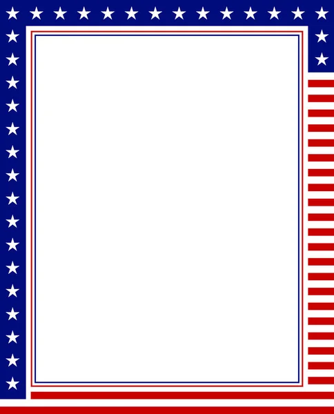 带有美国国旗元素的美国抽象帧背景 — 图库矢量图片