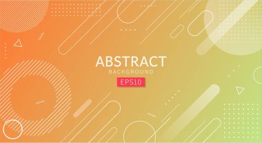 Modern yellow minimal abstract background composition with dynamic geometric shapes. Abstract design template. 