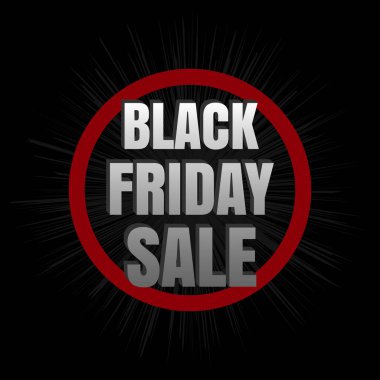 Kara Cuma simge vektör illüstrasyonu