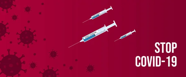 Vaccine Covid Vector Illustration — Stock Vector