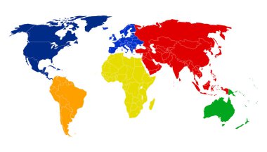 dünya haritası vektör illüstrasyonu