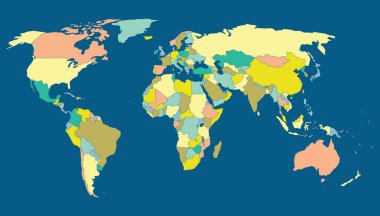 dünya haritası vektör illüstrasyonu