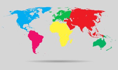 dünya haritası vektör illüstrasyonu