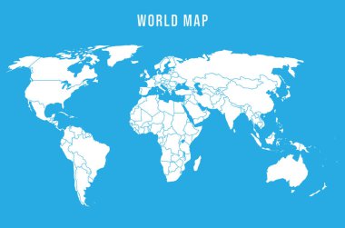 dünya haritası vektör illüstrasyonu
