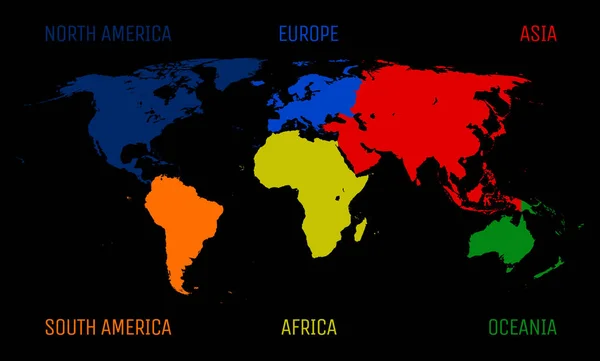 Ilustración Del Vector Del Mapa Mundial — Vector de stock