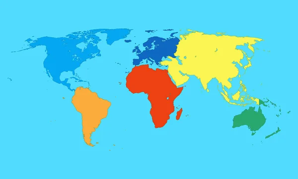 Vektorová Ilustrace Mapy Světa — Stockový vektor
