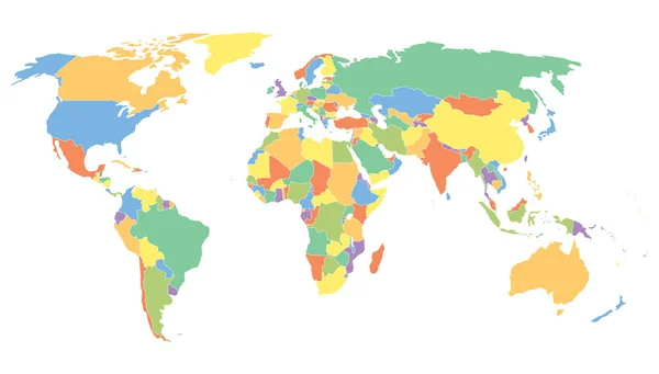Παγκόσμιο Χάρτη Διανυσματική Απεικόνιση — Διανυσματικό Αρχείο