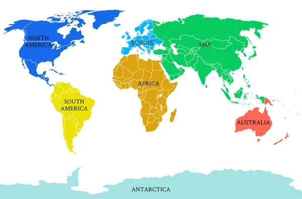 世界地図ベクトル図 — ストックベクタ